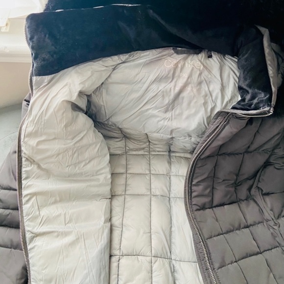 FINAL!/HP 🥳Calvin Klein Women’s Hooded Faux FurTrim PufferJacket Size PXL/NWT - Picture 5 of 12